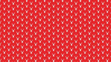 deer pattern background. Vector illustration. animal pattern . isolated in red