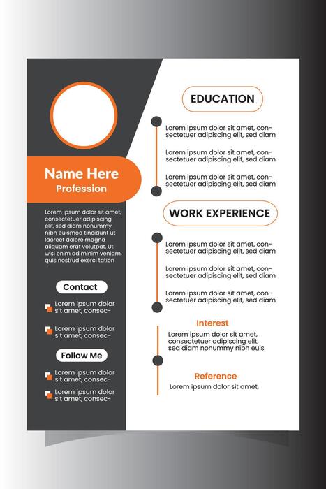 Resume Footer Vector Art Icons - Cv Design Resume Design Free Vector 