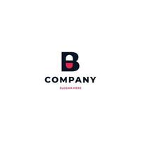 Pill icon combine with letter B logo design modern concept vector