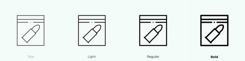 proof icon. Thin, Light, Regular And Bold style design isolated on white background vector