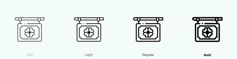 pub icon. Thin, Light, Regular And Bold style design isolated on white background vector