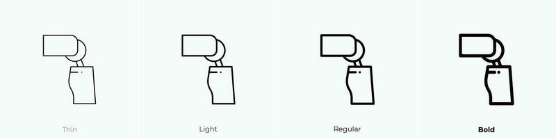 prothesis icon. Thin, Light, Regular And Bold style design isolated on white background vector