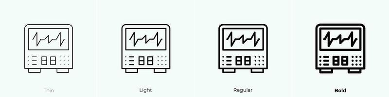 Velocidad icono. delgado, luz, regular y negrita estilo diseño aislado en blanco antecedentes vector