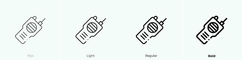 radios icono. delgado, luz, regular y negrita estilo diseño aislado en blanco antecedentes vector