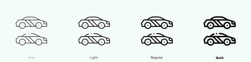 carrera icono. delgado, luz, regular y negrita estilo diseño aislado en blanco antecedentes vector