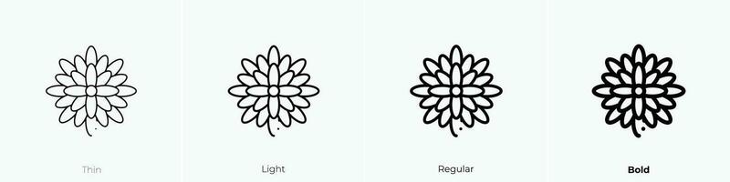 rangoli icon. Thin, Light, Regular And Bold style design isolated on white background vector