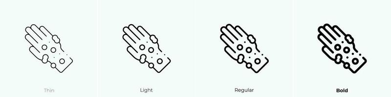 rash icon. Thin, Light, Regular And Bold style design isolated on white background vector