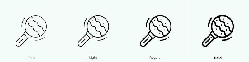 rattle icon. Thin, Light, Regular And Bold style design isolated on white background vector