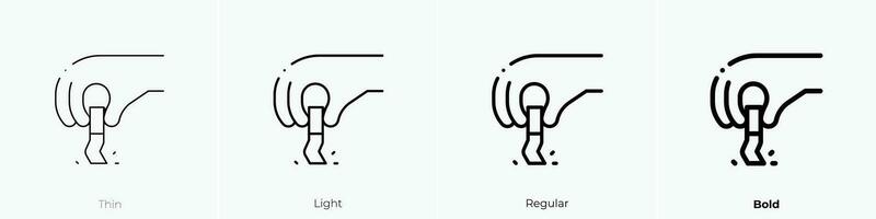 dejar de fumar icono. delgado, luz, regular y negrita estilo diseño aislado en blanco antecedentes vector