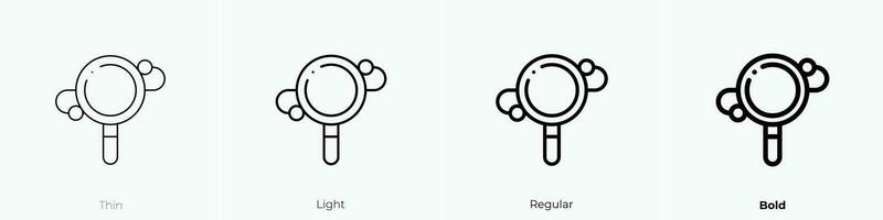 rattle icon. Thin, Light, Regular And Bold style design isolated on white background vector