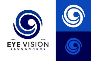Eye Vision Logo design vector symbol icon illustration