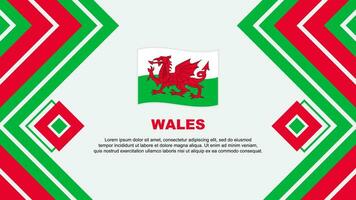 Wales Flag Abstract Background Design Template. Wales Independence Day Banner Wallpaper Vector Illustration. Wales Design