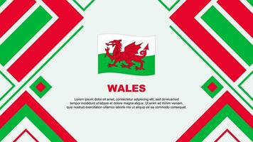 Wales Flag Abstract Background Design Template. Wales Independence Day Banner Wallpaper Vector Illustration. Wales Flag