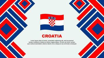 Croatia Flag Abstract Background Design Template. Croatia Independence Day Banner Wallpaper Vector Illustration. Croatia