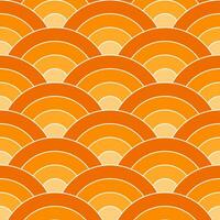 Orange shade of Japanese wave pattern background. Japanese seamless pattern vector. Waves background illustration. for clothing, wrapping paper, backdrop, background, gift card. vector
