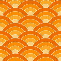 Orange shade of Japanese wave pattern background. Japanese seamless pattern vector. Waves background illustration. for clothing, wrapping paper, backdrop, background, gift card. vector