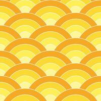 Yellow shade of Japanese wave pattern background. Japanese seamless pattern vector. Waves background illustration. for clothing, wrapping paper, backdrop, background, gift card. vector