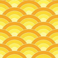 Yellow shade of Japanese wave pattern background. Japanese seamless pattern vector. Waves background illustration. for clothing, wrapping paper, backdrop, background, gift card. vector