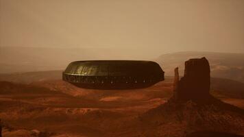 enigmatic spaceship hovering over the Arizona desert photo