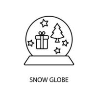 snow globe concept line icon. Simple element illustration. snow globe concept outline symbol design. vector