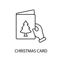 christmas card concept line icon. Simple element illustration. christmas card concept outline symbol design. vector