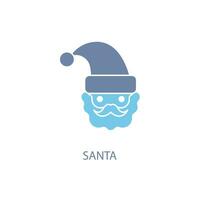 santa claus concept line icon. Simple element illustration. santa claus concept outline symbol design. vector