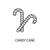 candy cane concept line icon. Simple element illustration. candy cane concept outline symbol design. vector