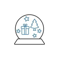 snow globe concept line icon. Simple element illustration. snow globe concept outline symbol design. vector