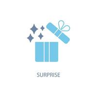 surprise concept line icon. Simple element illustration. surprise concept outline symbol design. vector