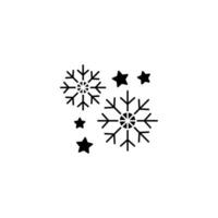 nieve concepto línea icono. sencillo elemento ilustración. nieve concepto contorno símbolo diseño. vector