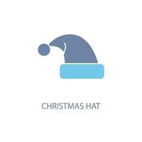 Christmas hat concept line icon. Simple element illustration. Christmas hat concept outline symbol design. vector