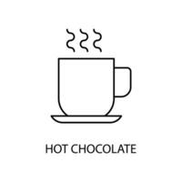 hot chocolate concept line icon. Simple element illustration. hot chocolate concept outline symbol design. vector