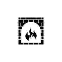 Fireplace concept line icon. Simple element illustration. Fireplace concept outline symbol design. vector