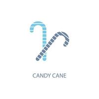 candy cane concept line icon. Simple element illustration. candy cane concept outline symbol design. vector