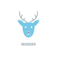 reindeer concept line icon. Simple element illustration. reindeer concept outline symbol design. vector