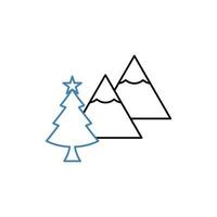mountains concept line icon. Simple element illustration. mountains concept outline symbol design. vector