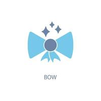 bow concept line icon. Simple element illustration. bow concept outline symbol design. vector