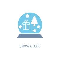 snow globe concept line icon. Simple element illustration. snow globe concept outline symbol design. vector