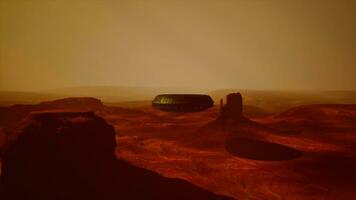 peculiar spacecraft levitating over the Arizona horizon photo