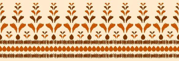 Border ethnic ikat pattern art. folk embroidery, and Mexican style. Aztec geometric ornament print. Design for background, illustration, fabric, clothing, textile, print, batik. vector