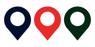 minimal Set of map pin location icons vector icon of simple forms of point of location Location pin icon. Map pin place marker. map pin icon flat vector illustration design.