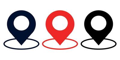 minimal Set of map pin location icons vector icon of simple forms of point of location Location pin icon. Map pin place marker. map pin icon flat vector illustration design.