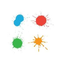 set of ink splashes vector