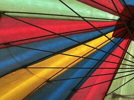 colorful umbrella on the beach photo