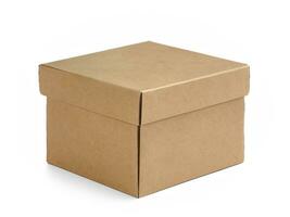 cardboard box on white background photo