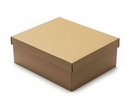 cardboard box on white background photo