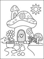 Line art coloring page for coloring book vector