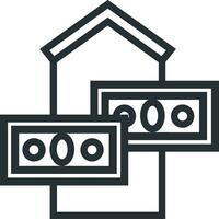 Home outline icon symbol vector image. Illustration of the house real estate graphic property design image