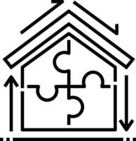 Home outline icon symbol vector image. Illustration of the house real estate graphic property design image