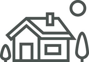 Home outline icon symbol vector image. Illustration of the house real estate graphic property design image